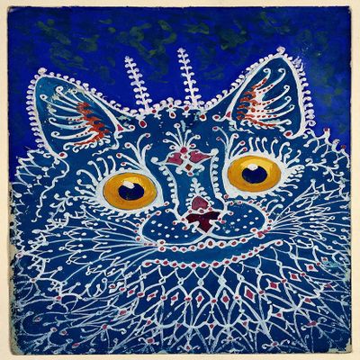 A Cat in Gothic : Louis Wain : 1925 : Archival Quality Art Print