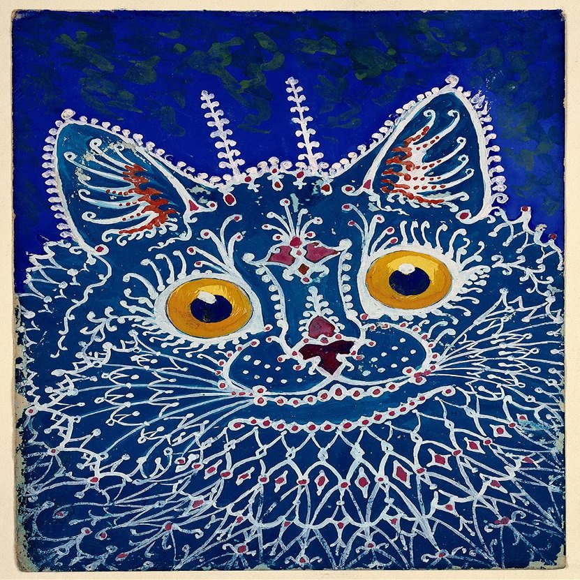 A Cat in Gothic : Louis Wain : 1925 : Archival Quality Art Print