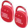 JBL 2 Pack Clip 4 Waterproof Wireless Audio Bluetooth Speaker Bundle (Red) view 1