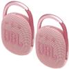 JBL 2 Pack Clip 4 Waterproof Wireless Audio Bluetooth Speaker Bundle (Pink) view 1