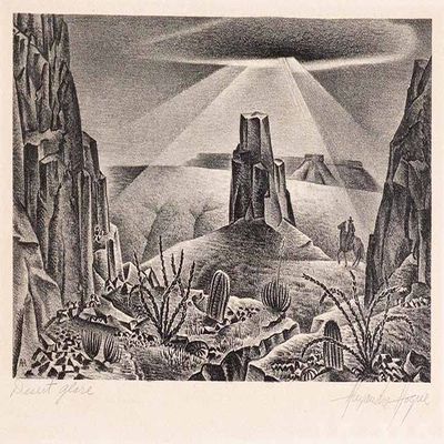 Alexandre Hogue : Desert Glare : 1935 : Archival Quality Art Print
