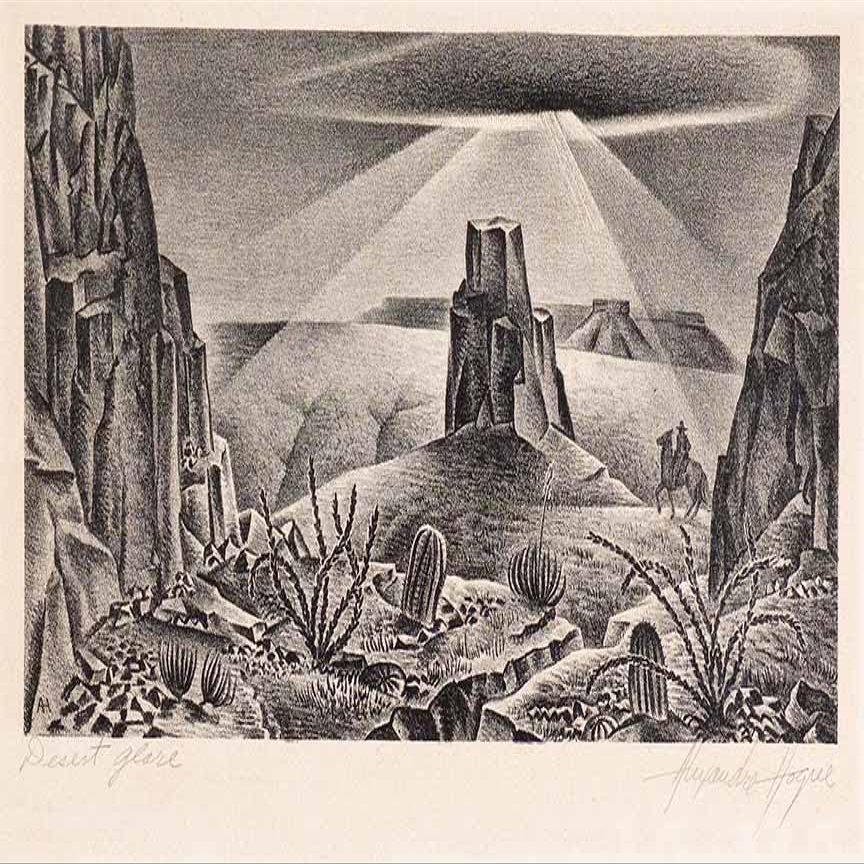 Alexandre Hogue : Desert Glare : 1935 : Archival Quality Art Print