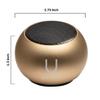 Fashionit U Speakers Mini Bluetooth Computer Speaker 2-Pack Bundle with Matching Speaker, Built-in Mic & Selfie Remote Control, for Workspace, Desktop, Laptop, Mobile, Tablet, PC - Gold view 3