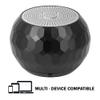Fashionit U Speakers Mini Bluetooth Computer Speaker 2-Pack Bundle with Matching Speaker, Built-in Mic & Selfie Remote Control, for Workspace, Desktop, Laptop, Mobile, Tablet, PC - Glam Black view 2
