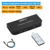 gofanco 2 Port 4K 60HZ DisplayPort KVM Switch with USB 3.0  DisplayPort 1.4, 4K @60Hz 4:4:4, HDR, HDCP 2.2/1.4, USB Keyboard/Mouse, USB 3.0 Hub, MIC in, Stereo Out, IR Remote, Hotkeys (KVMDP-2P) view 2
