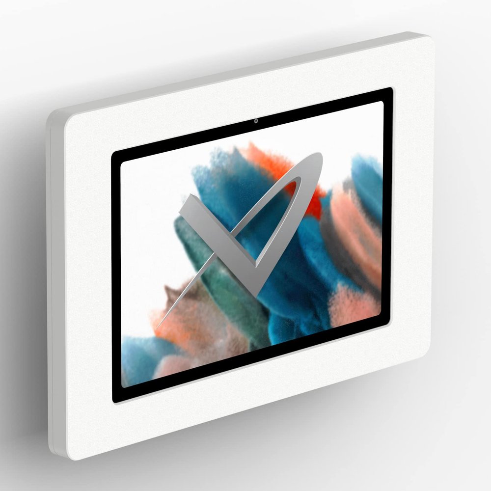 VidaMount White Enclosure and Tilting VESA Wall Mount [Bundle] Compatible with Samsung Galaxy Tab A8 10.5 (2021)