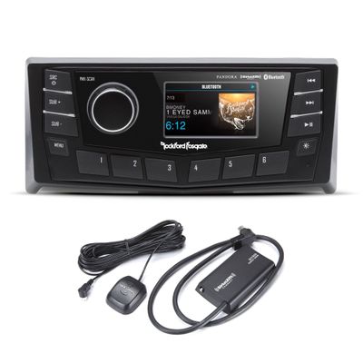 Rockford PMX-5CAN 2.7 Marine Wet Bonded Ipx6 Color Media Receiver, Nmea 2000, 2 Zone Control with Sirius/XM SXV300v1 Tuner