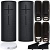 Ultimate Ears MEGABOOM 3 Wireless Portable Waterproof Bluetooth Speaker, 2 Pack with 360 Degree Sound, Party UP Mode with 1 PowerUp Charging Dock and 2 Signature Series Cases and Microfiber Cloths view 1