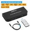 gofanco 2 Port HDMI KVM Switch with USB 3.0  4K @60Hz 4:4:4, 18Gbps, HDR, 3D, HDCP 2.2/1.4, USB Keyboard/Mouse, USB 3.0 Hub, MIC in, Stereo Out, IR Remote, Hotkeys (KVMHD2-2P) view 2