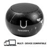 Fashionit U Speakers Mini Bluetooth Computer Speaker 2-Pack Bundle with Matching Speaker, Built-in Mic & Selfie Remote Control, for Workspace, Desktop, Laptop, Mobile, Tablet, PC - Black Marble view 2