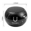 Fashionit U Speakers Mini Bluetooth Computer Speaker 2-Pack Bundle with Matching Speaker, Built-in Mic & Selfie Remote Control, for Workspace, Desktop, Laptop, Mobile, Tablet, PC - Black Marble view 3