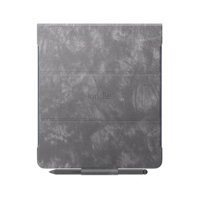 Amazon Kindle Scribe Brush Print Leather Folio Cover with Magnetic Attach, Sleek Protective Case