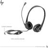 HP 3.5mm Stereo Wired Business Headset, Customer Service Headset with Microphone for Laptop/Desktop/PC/MAC view 4