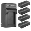 Kastar 4-Pack NP-F550 / NP-F570 Battery and AC Wall Charger Replacement for Neewer CN-126, CN-160, CN-216, CN-304, NL288 LED Video Light, NL-288ARC Dimmable Bi-Color LED Panel Light view 1