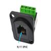SHANFEILU RJ11 6P4C D-Type Panel Mount Ethernet Extender CAT3 Terminal Solderless Adapter D-Type Keystone Telephone Jack Connector with Screw Black view 2