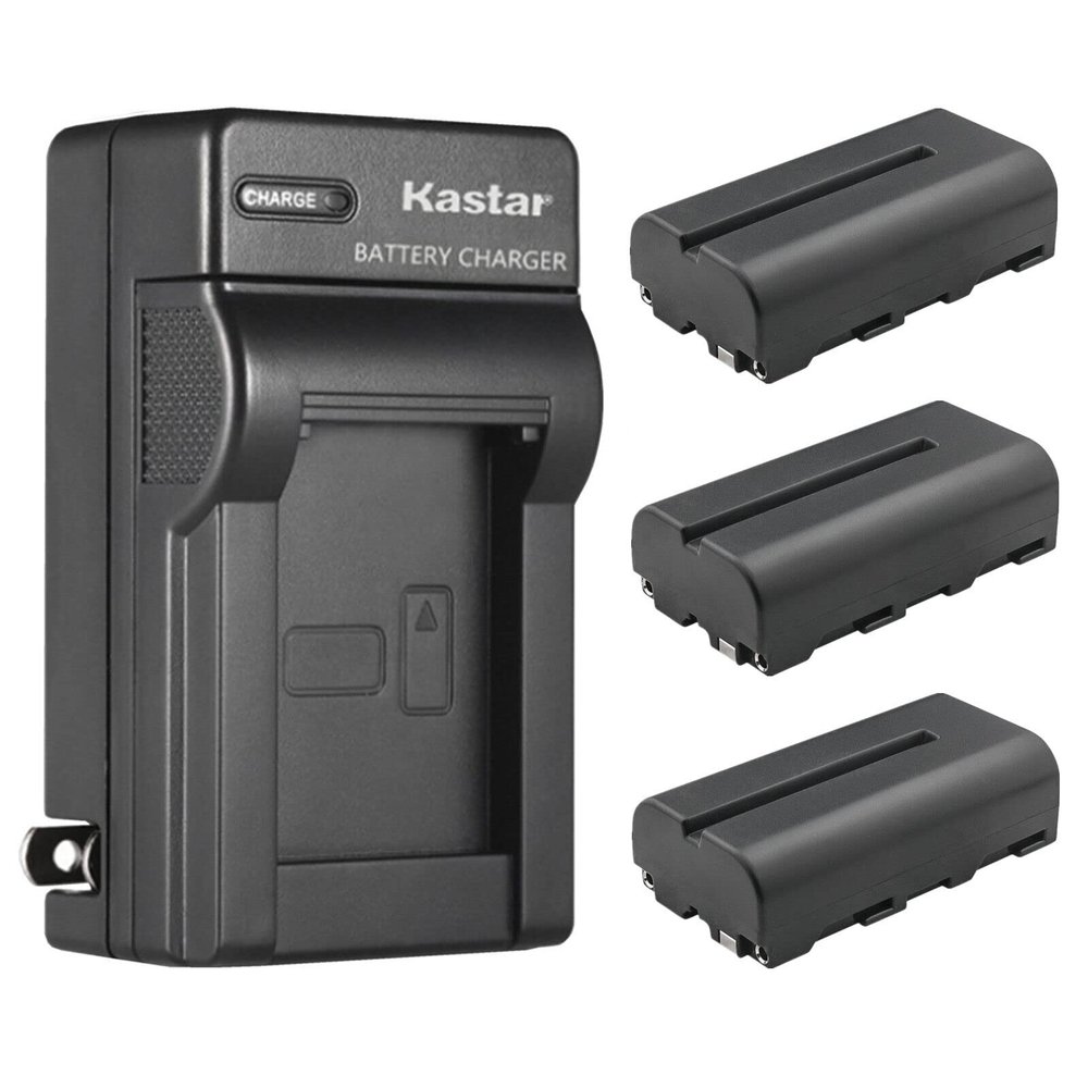 Kastar 3-Pack NP-F550 / NP-F570 Battery and AC Wall Charger Replacement for FEELWORLD FW279 7 Inch 2200nit Ultra Bright, FW279S 7 INCH Ultra Bright 2200NIT Daylight VIEWABLE DSLR Camera Field Monitor