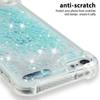 LEMAXELERS Compatible with iPod Touch 7 Case, Bling Glitter Liquid Case Floating Quicksand Shockproof Protective Sparkle Silicone Soft TPU Case for iPod Touch 5 / Touch 6. YBL Star Blue view 3
