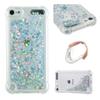 LEMAXELERS Compatible iPod Touch 7 Case - Bling Glitter Liquid, Floating Quicksand Shockproof Protective Sparkle Silicone Soft TPU Case for iPod Touch 5 / Touch 6 - YBL Love Silver view 1