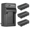 Kastar 3-Pack NP-F550 / NP-F570 Battery and AC Wall Charger Replacement for FEELWORLD F570 5.7 INCH Small, S55 5.5 INCH, F6 Plus 5.5 INCH Small Touch Screen 3D LUT Camera DSLR Field Monitor view 1