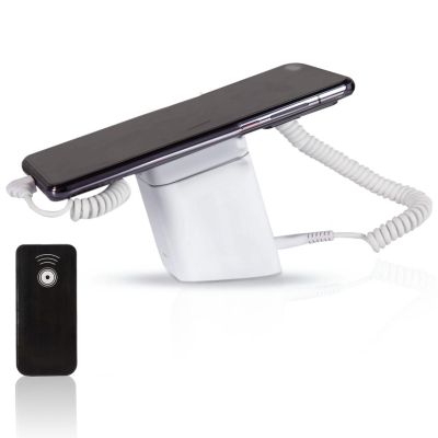 Anti Theft Cell Phone Display Stand with Remote Control 95?120dB Security Alarm Fast Charging Claw Fixation Nonslip Silicone Desktop Stand Holder Dock for Cell Phones (Type C Port)