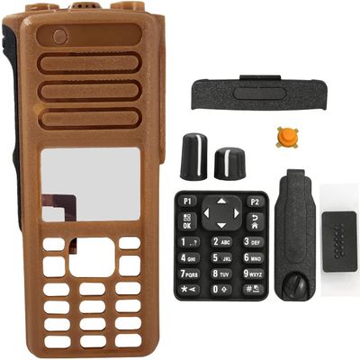 Amasu Housing Case Front Cover Repair Kit Compatible with XPR7550 XPR7580 XIR P8668 XIR P8660 DP4800 DP4801 DGP8550 DGP5550 Radio (Brown)