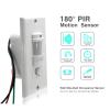 110V Automatic Body Sensor IR Infrared Sensors Switch Motion Detector Wall Mount Outdoor Light (White) view 2
