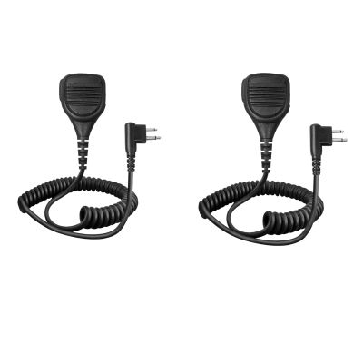 2 Pack PMMN4013 PMMN4013A PMMN4029 Remote Speaker Mic 2 Pin Shoulder Microphone for R2 CP200 CP200D CP200xls CP100D CP185 BPR40 PR400 CLS1110 CLS1410 RDU4100 RDU4160D Radio