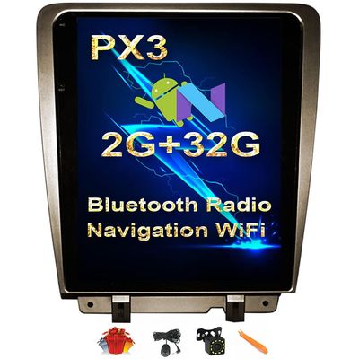12.1 inch Android Car Stereo with GPS for Ford Mustang 2010-2014 Navigation Multimedia Player Double Din Vertical Capacitive Touch Screen with Navigation Auto Audio Video Plug in and Play