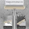 3 in 1 Floor Scrub Brush with Squeegee and Long Handle, 3 in 1 Silicone view 3