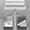 3 in 1 Floor Scrub Brush with Squeegee and Long Handle, 3 in 1 Silicone view 3
