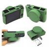 Camera Case & Camera Strap Neck Shoulder Strap Set Soft Silicone Green Shockproof Armor Skin Body Cover Protector for Sony Cyber-shot DSC-RX100 VII camera view 3