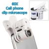 Microscope Accessories Kit 60X Portable Phone Clip Microscope, with LED Light Microscope Slides view 4