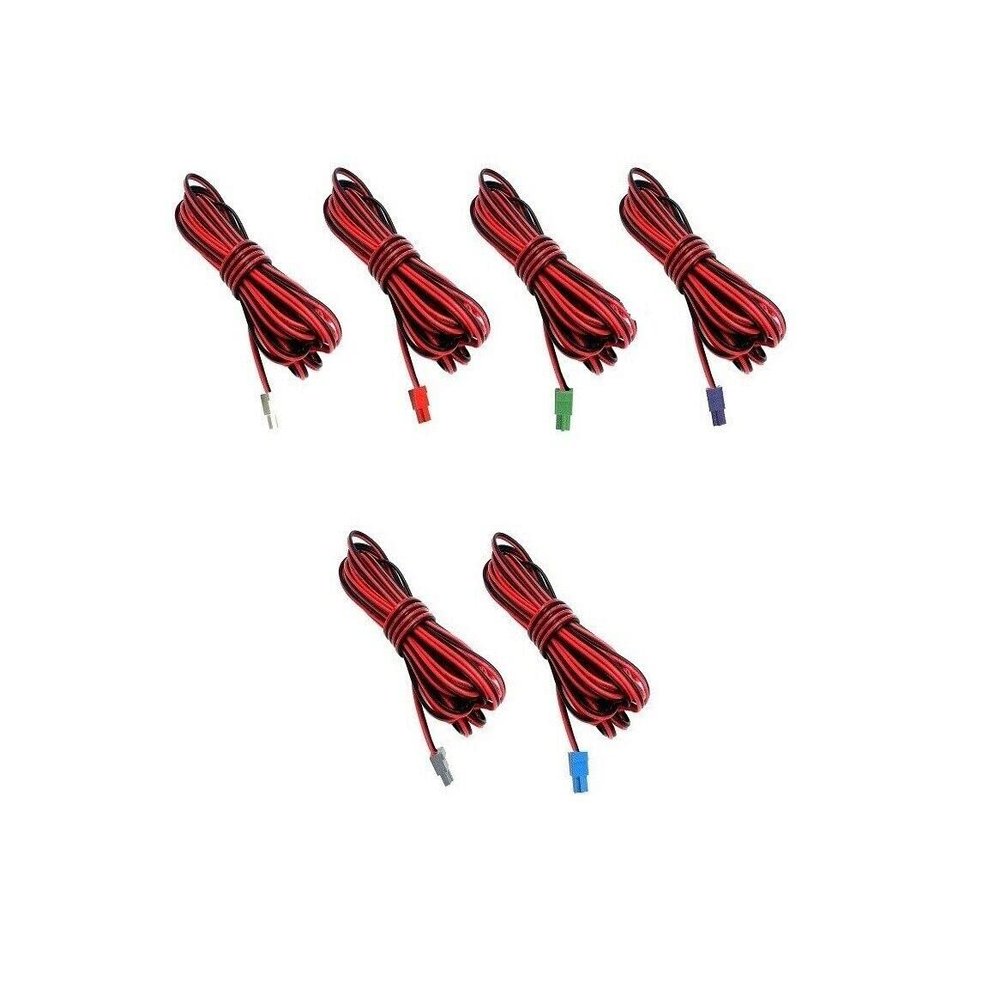 6X Pcs Speaker Sound Red Black Wires Cords Cables Compatible with Samsung Home Cinema