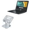 BoxWave Stand and Mount Compatible with Acer Chromebook 311 (C722) - Executive VersaView Laptop Stand, Ergonomic Adjustable Viewing Angle Metallic Riser - Metallic Silver view 1