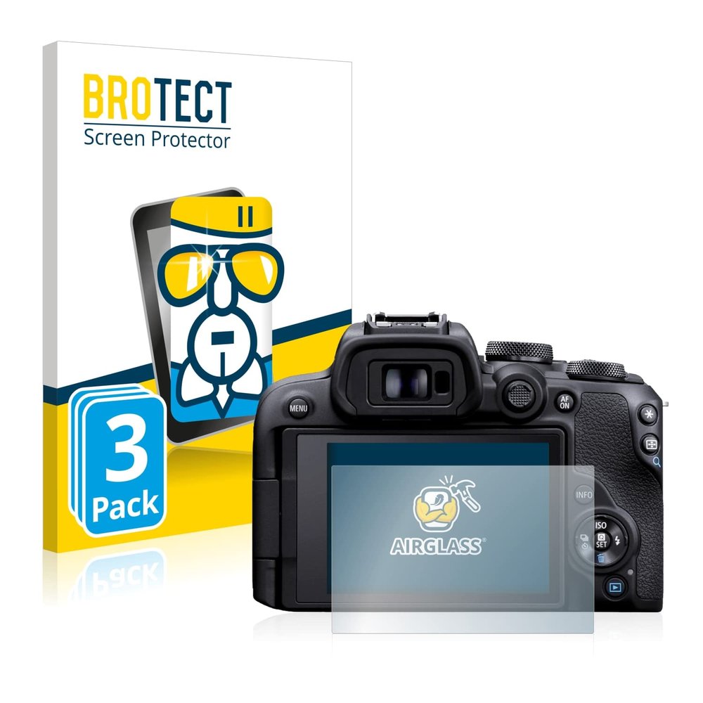 brotect Glass Screen Protector Film Compatible with Canon EOS R10 (3 Pack) - Glass-Foil 9H Protection [Scratch Resistant, High Clarity]