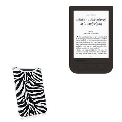 BoxWave Case Compatible with Pocketbook Touch HD 2 - Zebra Plush SlipSuit, Animal Print Padded Soft Sleeve