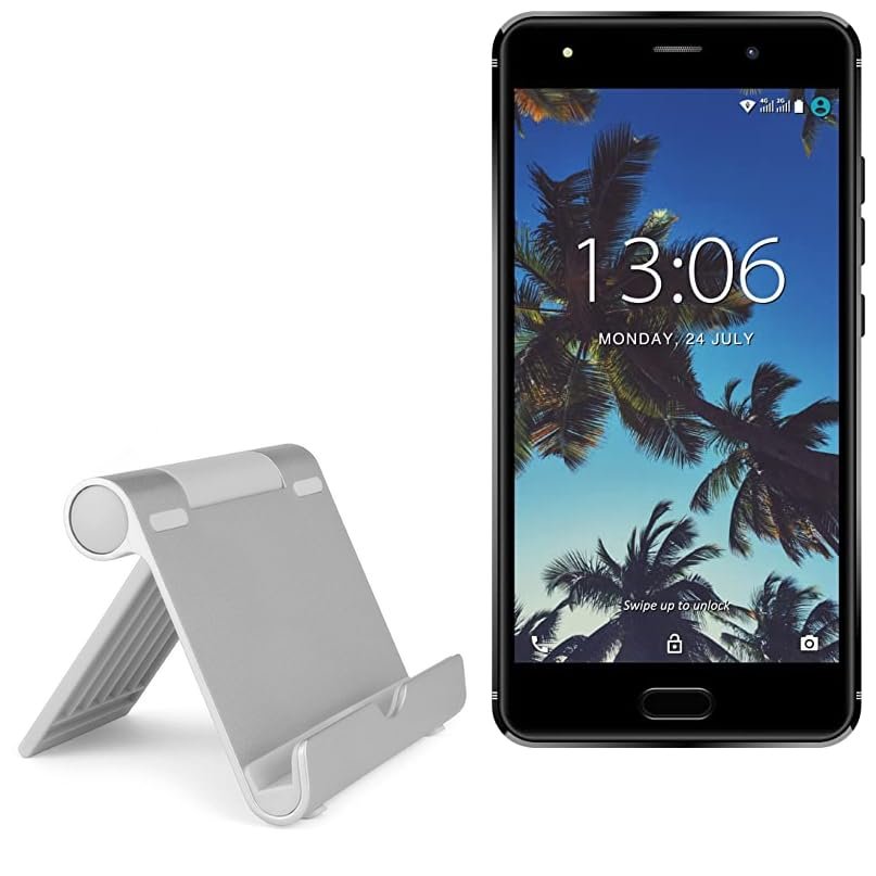 BoxWave Stand and Mount Compatible with CellAllure Cool pro - VersaView Aluminum Stand, Portable, Multi Angle Viewing Sturdy
