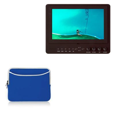 BoxWave Case Compatible with Delvcam DELV-SDI-7 - SoftSuit with Pocket, Soft Pouch Neoprene Cover Sleeve Zipper Pocket - Super Blue