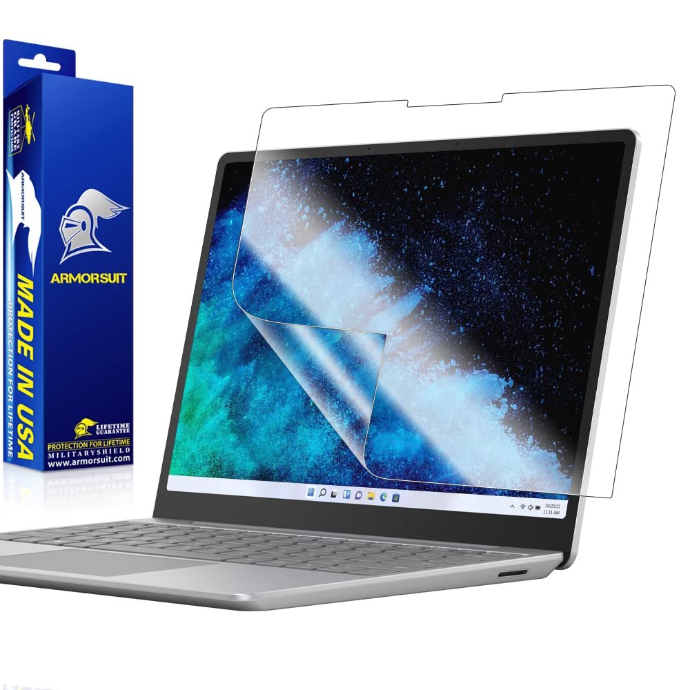ArmorSuit 2 Pack Screen Protector for Microsoft Surface Laptop Go 12.4" (1st Gen, 2020 Release) MilitaryShield HD Clear Film - Made in USA