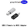 SHANFEILU USB C Female to Printer Male USB B Convert Adapter Type C to MIDI Connector for Printer MIDI Electric Piano &Type-C Device/Laptop 2pcs view 2