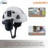 LOHASPRO Arborist Forestry Helmet Safety Hard Hat with Visor and Ear Muffs for Tree Service Logging Cutting Wood Chainsaw Helmet Garden Work Trimming Mowing(P91 White+Clear Visor+Earmuff) view 2