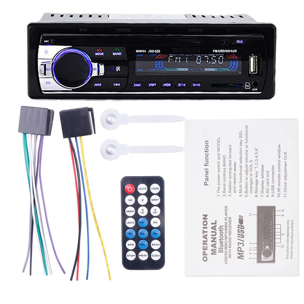 1 Din Car Radio 24V Audio FM MP3 Player USB/SD/AUX Hands Free Calling With Wireless Remote Control