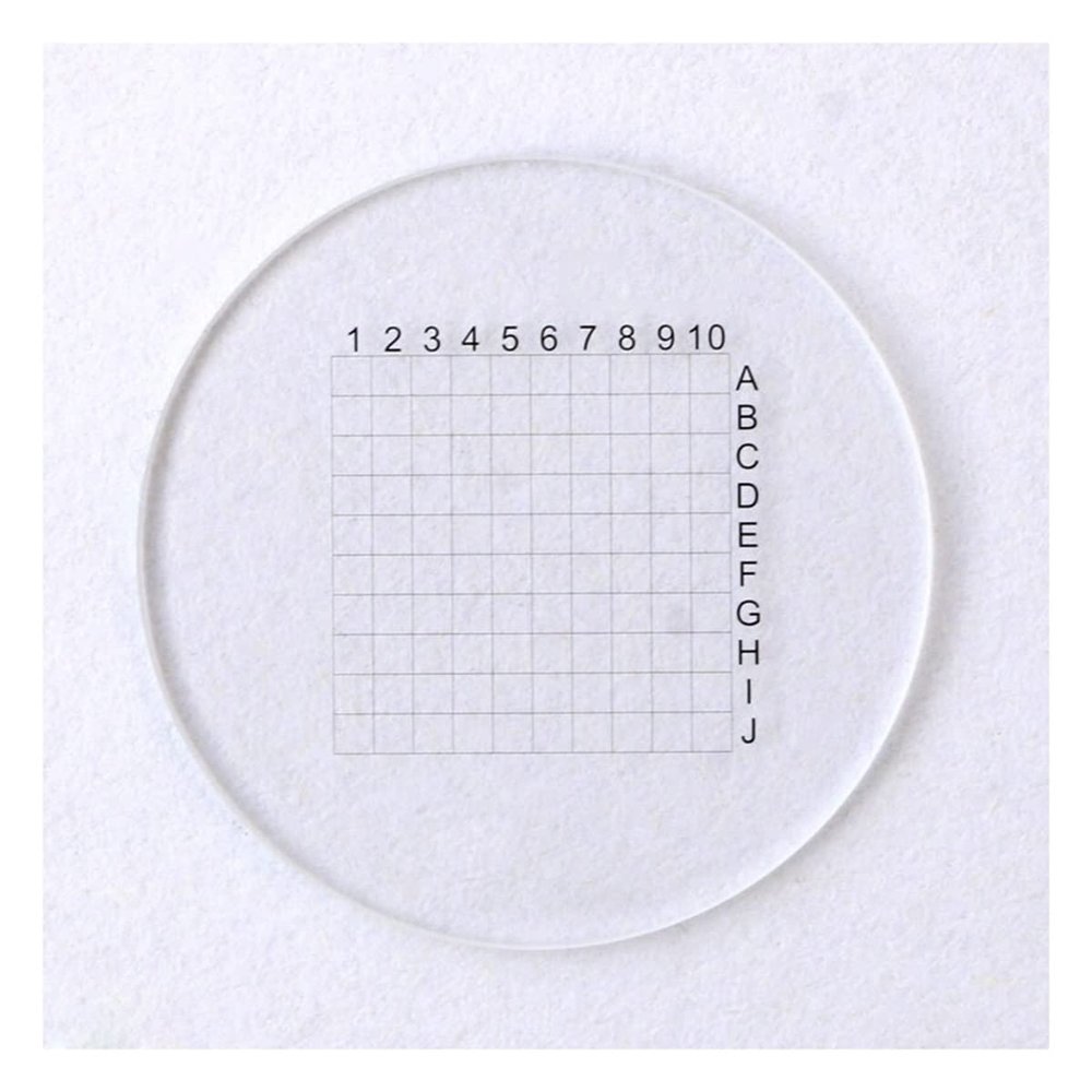 Lab Microscope Slides 20.4mm Optical Glass Eyepiece Reticle Microscope Slides Microscope Parts (Color : NO.963)
