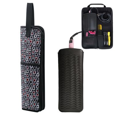 WK IEASON Hair Tool Travel Bag with Heat Resistant Mat for Hair Tools