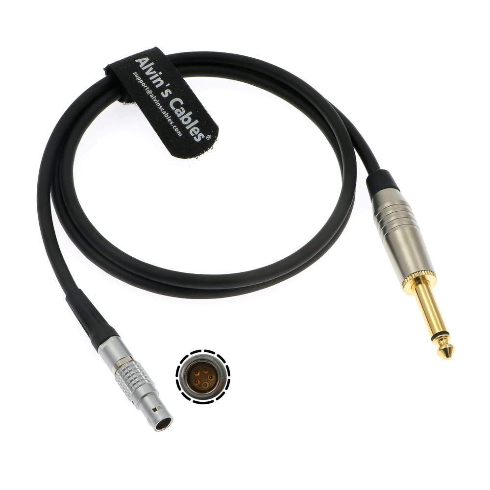 Timecode-Cable for Sound Devices 833 to Denecke TS-3 Slate 5 Pin Male to 1/4 Mono TS Time Code Bidirectional Cable 1M|39.7inches
