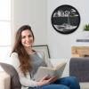 3D Sand Art Liquid Motion Dynamic Sand Picture 3D Creative Deep Sea Sandscape, 360 Rotate, Glass Crafts Solid Wood Frame, Relaxing Mood Home Office Work Decor, 44cm/17.3'' (Silver-black background) view 1