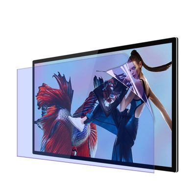 Anti-Glare TV Screen Protector Film for 32-75 Inch - Blue Light Filter Film - Anti-Scratch PET Material - Relieve Eye Strain - for LCD, LED, OLED & QLED 4K HDTV/Clear / 47 Inches 1044x590mm