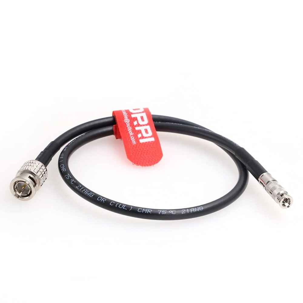 DRRI 12G Canare BNC Male to High Density Micro BNC HD-SDI Digital Video Cable for Blackmagic Video Assist 5" 12G HDR (70CM)