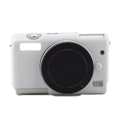 Camera Case Bag Soft Silicone White Shockproof Armor Skin Body Cover Protector for Canon EOS M100 camera