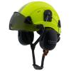 LOHASPRO Hard Hat Safety Helmet Arborist Forestry Helmet Garden Tree Cutting Logging Wood Chopping Chainsaw Work Construction Hardhat(L91 Lime Smoked +Earmuff) view 1